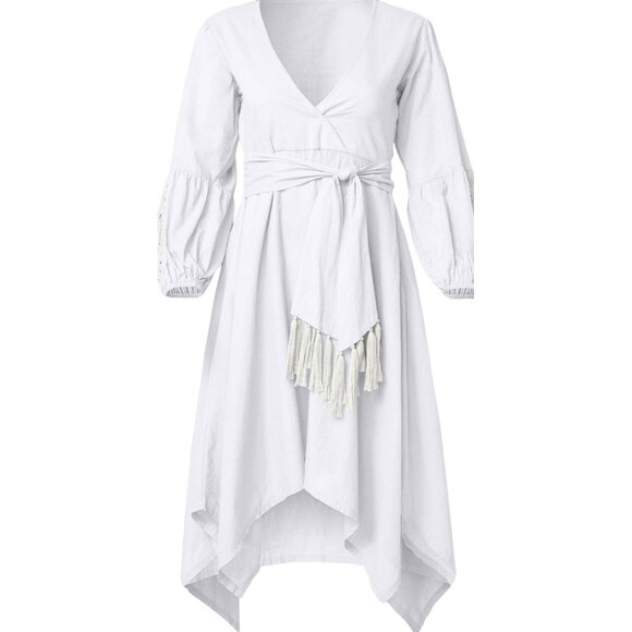 VENUS White Midi Dress - Picture 1 of 7